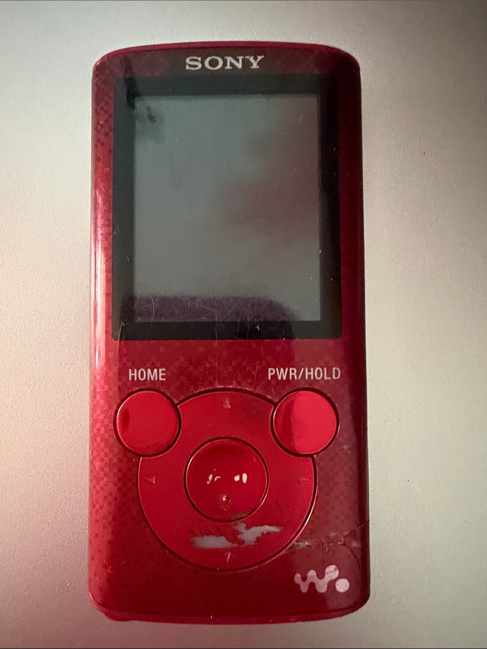 Sony Walkman NWZ-E384 Red MP3 Player - For Parts/Repair Only